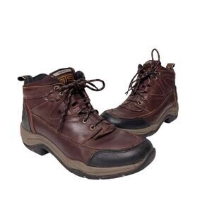 Ariat Women’s Terrain Cordovan Brown Leather Lace Up Work Boot 10B
